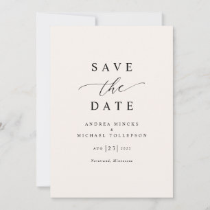 Einfache Elegante Moderne Hochzeit Save The Date