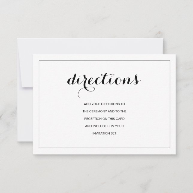 Einfache elegante moderne Karte für Hochzeiten (Vorderseite)