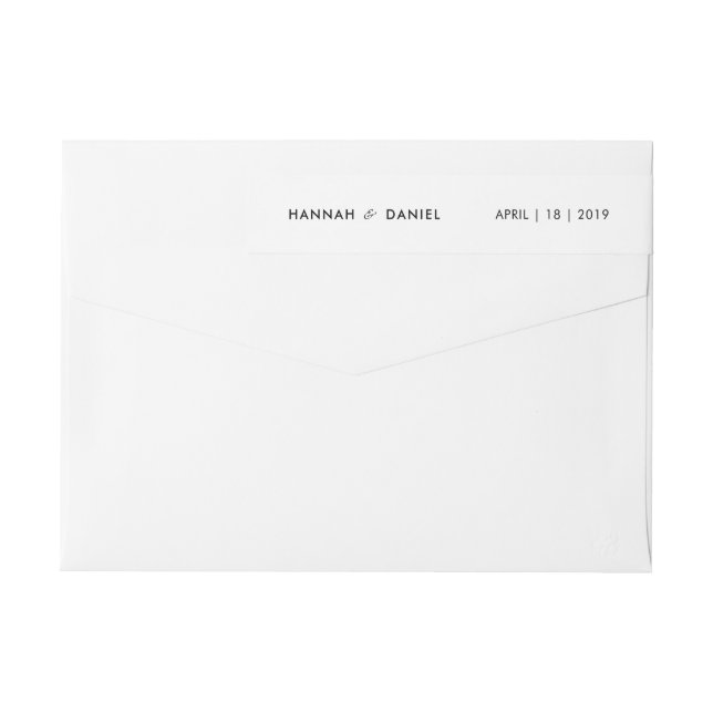 Einfache Elegante Moderne Minimalistische Hochzeit (Rückseite)