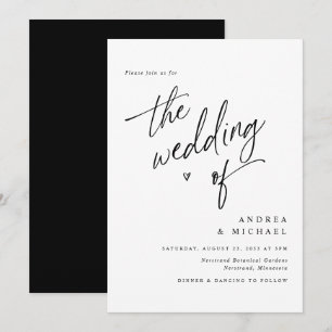 Einfache Elegante Moderne Minimalistische Hochzeit Einladung