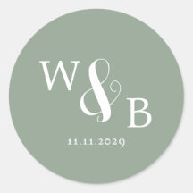 Einfache Elegante Moderne Mit Monogramm Hochzeit