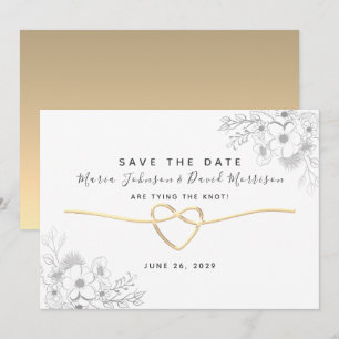 Einfache elegante moderne Schrift Hochzeit Termin  Save The Date