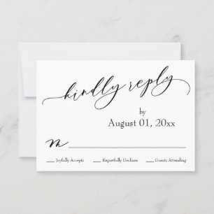 Einfache, elegante, moderne und freundliche Antwor RSVP Karte