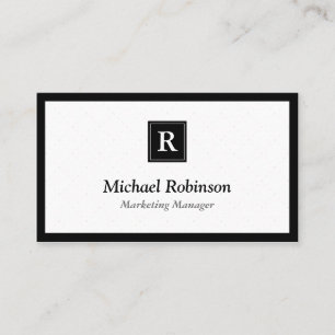 Einfache elegante Monogramm - Einfache Anpassung Visitenkarte