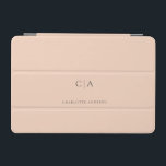 Einfache, elegante Monogramm iPad Mini Hülle<br><div class="desc">Modernes,  einfaches,  elegantes Monogramm-Pad,  leichtes Pfirsich. Editieren Sie Ihr Produkt in wenigen Minuten. Sie können Schriftart/Größe/Farbe und Position mit "weiter personalisieren" ändern.</div>