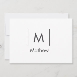 Einfache, elegante Monogramm Trauzeuge-Mannschafts Einladung