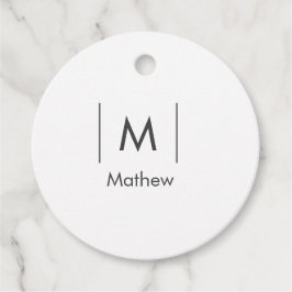 Einfache, elegante Monogramm Trauzeuge-Mannschafts Geschenkanhänger