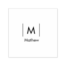 Einfache, elegante Monogramm Trauzeuge-Mannschafts Permastempel