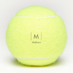 Einfache, elegante Monogramm Trauzeuge-Mannschafts Tennisbälle