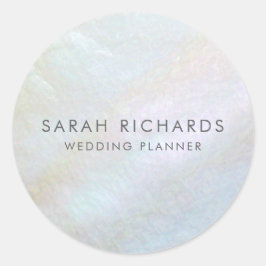 Einfache elegante Mutter des Perlgeschäftes Runder Aufkleber