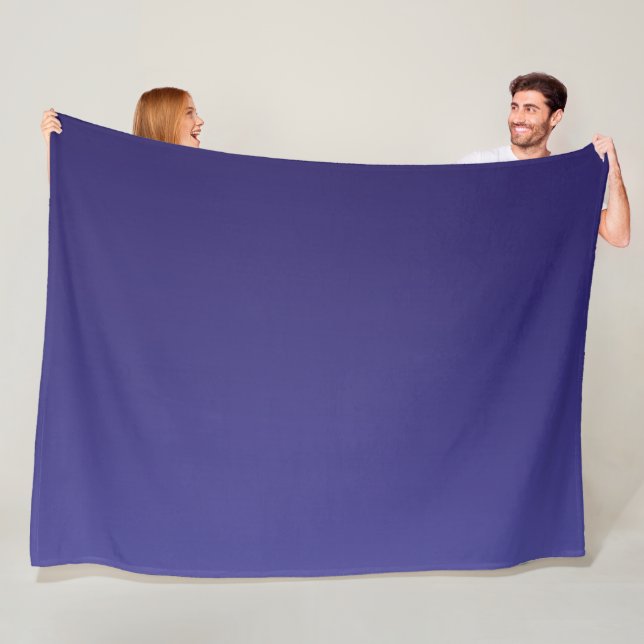 Einfache elegante navyblaue Gradient-Plüschdecke  Fleecedecke (Beispiel)