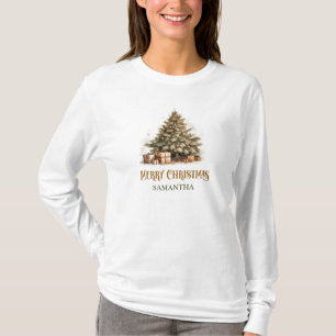 Einfache elegante neutrale erdige Töne Moosgrün T-Shirt