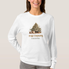 Einfache elegante, neutrale Erdtönen Moos grün T-Shirt