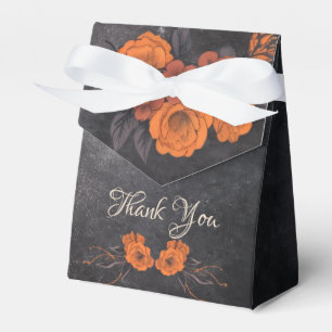 Einfache elegante Orangenblumen Dankeschön Geschenkschachtel