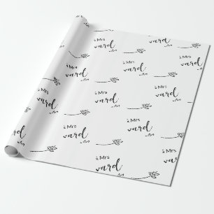 Einfache, elegante Personalisierte Hochzeit Geschenkpapier