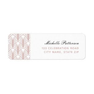 Einfache elegante Rosa Art-Deco-Musteradresse
