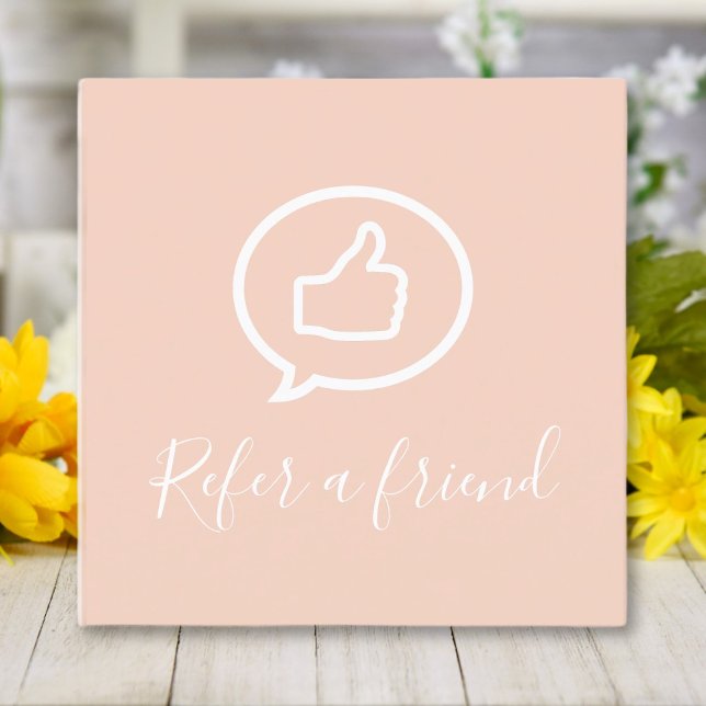 Einfache Elegante Rosa Empfehlungskarte (Von Creator hochgeladen)