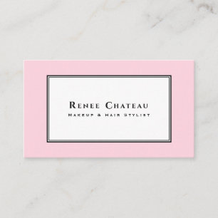 Einfache Elegante Rosa Schönheit Beruflich Visitenkarte