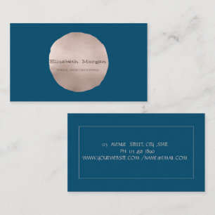 Einfache Elegante Rose Gold Circle Visitenkarte