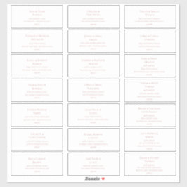 Einfache Elegante Rose Gold Guest Address Labels