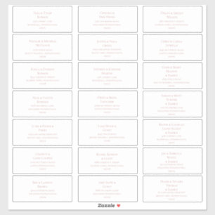 Einfache Elegante Rose Gold Guest Address Labels