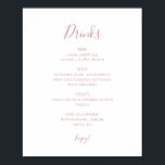 Einfache Elegante Rose Gold Wedding Drinks Menü Si Poster<br><div class="desc">Dieses schlichte, elegante Rose Gold Hochzeitsgetränk-Menü ist perfekt für Ihre klassische, moderne Rose Goldhochzeit. Das Design besticht durch einen klassisch Vintagen minimalchischen zeitgenössischen Goldene Schriftart und eine romantische formale Kalligraphie. Es eignet sich hervorragend für Hochzeiten im Frühling, Sommer, Herbst oder Winter. Behalt es so, wie es ist, oder wählen Sie...</div>