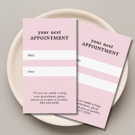 Einfache Elegante Rose Weiße Schönheit Ernennung Terminkarte