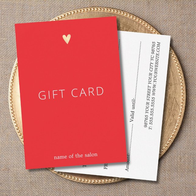 Einfache Elegante Rot Weißes Gold Herzlichkeit Sch (Von Creator hochgeladen)