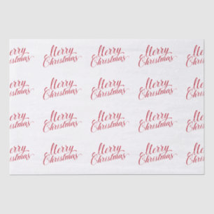 Einfache Elegante Rote Schrift Moderne Weihnachten Seidenpapier