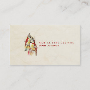 Einfache elegante rote Vogel-Visitenkarte Visitenkarte