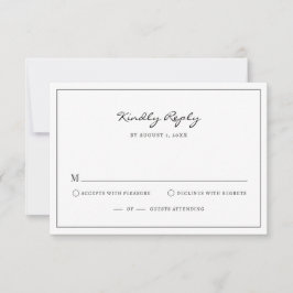 Einfache elegante RSVP-Karten RSVP Karte