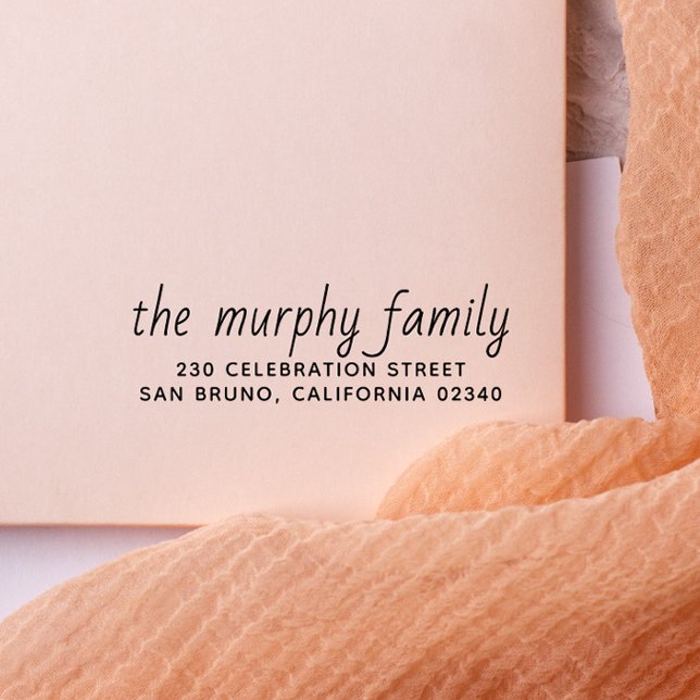 Einfache Elegante Rücksendeadresse Permastempel (Rubber Stamp Mock-up)