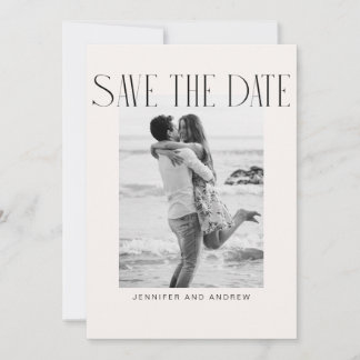Einfache Elegante Save the Date-Karte Dankeskarte