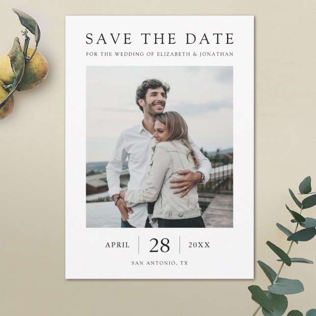 Einfache Elegante Save the Date Vorlage für Fotoka (Von Creator hochgeladen)