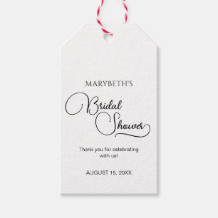 Einfache elegante Schrift Brautparty Geschenkanhänger