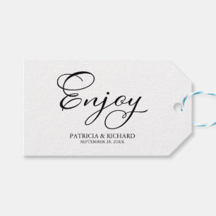 Einfache elegante Schrift - Etiketten für Hochzeit Geschenkanhänger