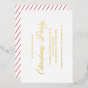 Einfache Elegante Schrift Modernes Weihnachtsfest  Folieneinladung