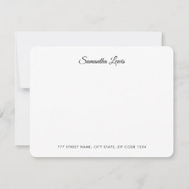 Einfache elegante Schrift professionell personalis Mitteilungskarte