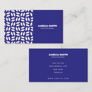 einfache elegante Schrift violette Visitenkarte