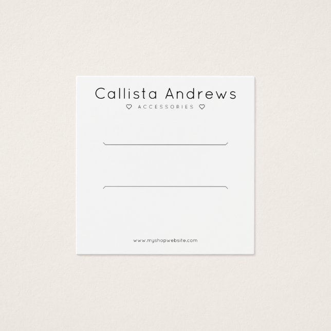 Einfache elegante Schwarz-Herz-Clip-Display (Vorderseite)