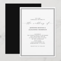Einfache, elegante Schwarz-Weiß-Hochzeit
