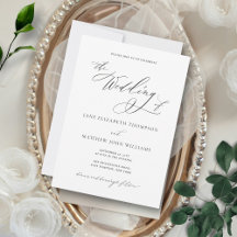 Einfache, elegante Schwarz-Weiß-Klassik-Hochzeit