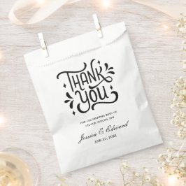 Einfache Elegante Schwarz-weiß Moderne Minimale Sc Geschenktütchen