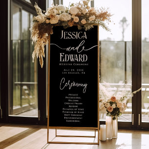 Einfache Elegante Schwarz-weiß Moderne Minimale Sc Poster