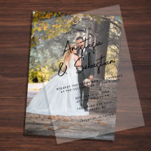 Einfache elegante Schwarz-Weiß-Script-Foto-Hochzei