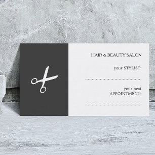 Einfache elegante Schwarz-weiße Beauty-Beauty-Kart Terminkarte