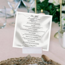 Einfache elegante Schwarz-weiße Fun Facts Chic Wed