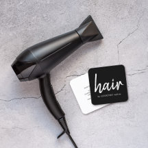 Einfache Elegante Schwarz-weiße Haarstylistin