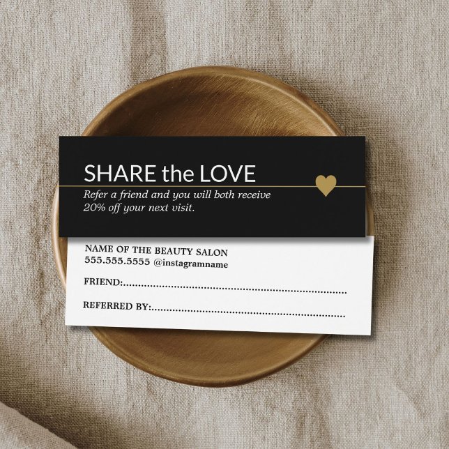 Einfache Elegante Schwarz-weiße Herzbeschwörung (Von Creator hochgeladen)