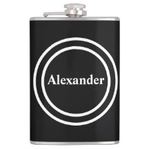 Einfache Elegante Schwarz-weiße Monogram Mit Monog